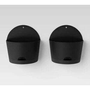 ROOM ESSENTIALS 2pc Self-Watering Wall Half-Circle Indoor Outdoor Planter Pots 8